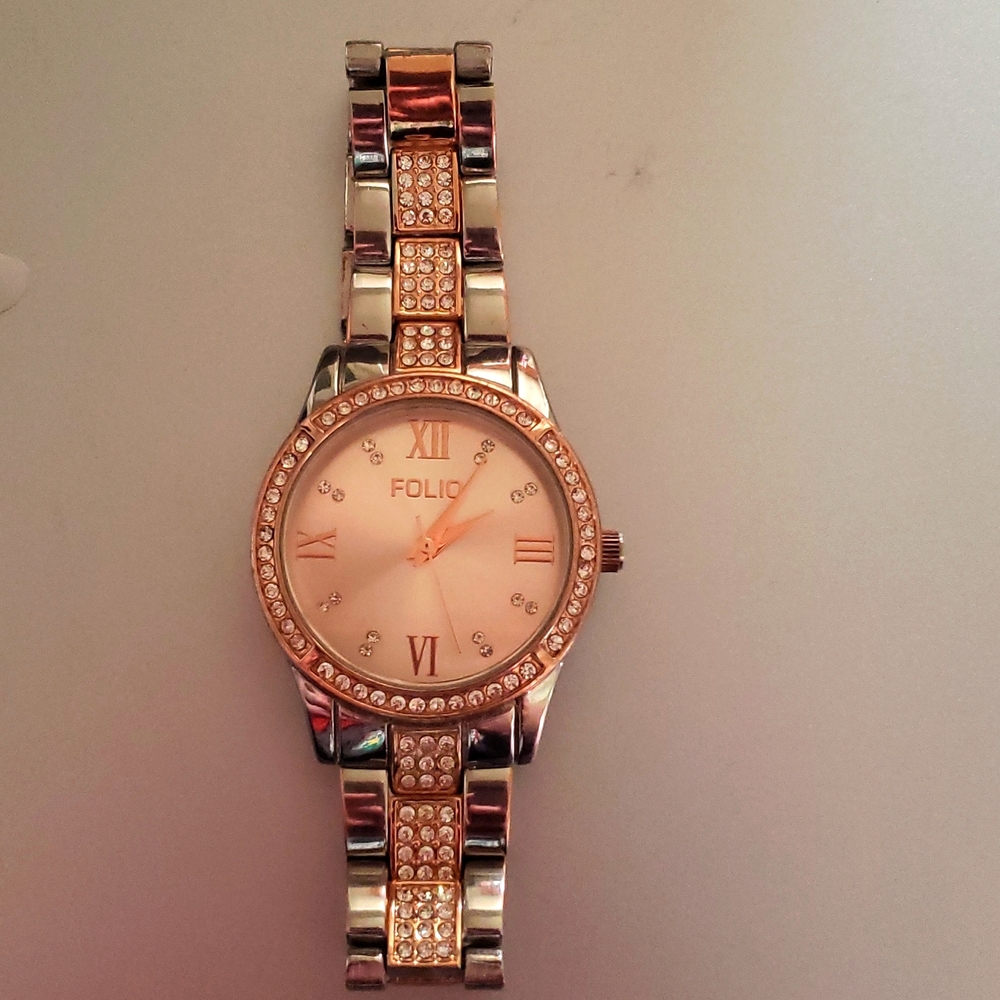 Folio Women's Two Tone Glitz Watch